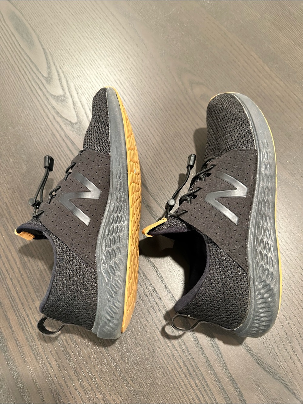 New Balance Fresh Foam Black Mesh Athletic Sneakers - Picture 4 of 7